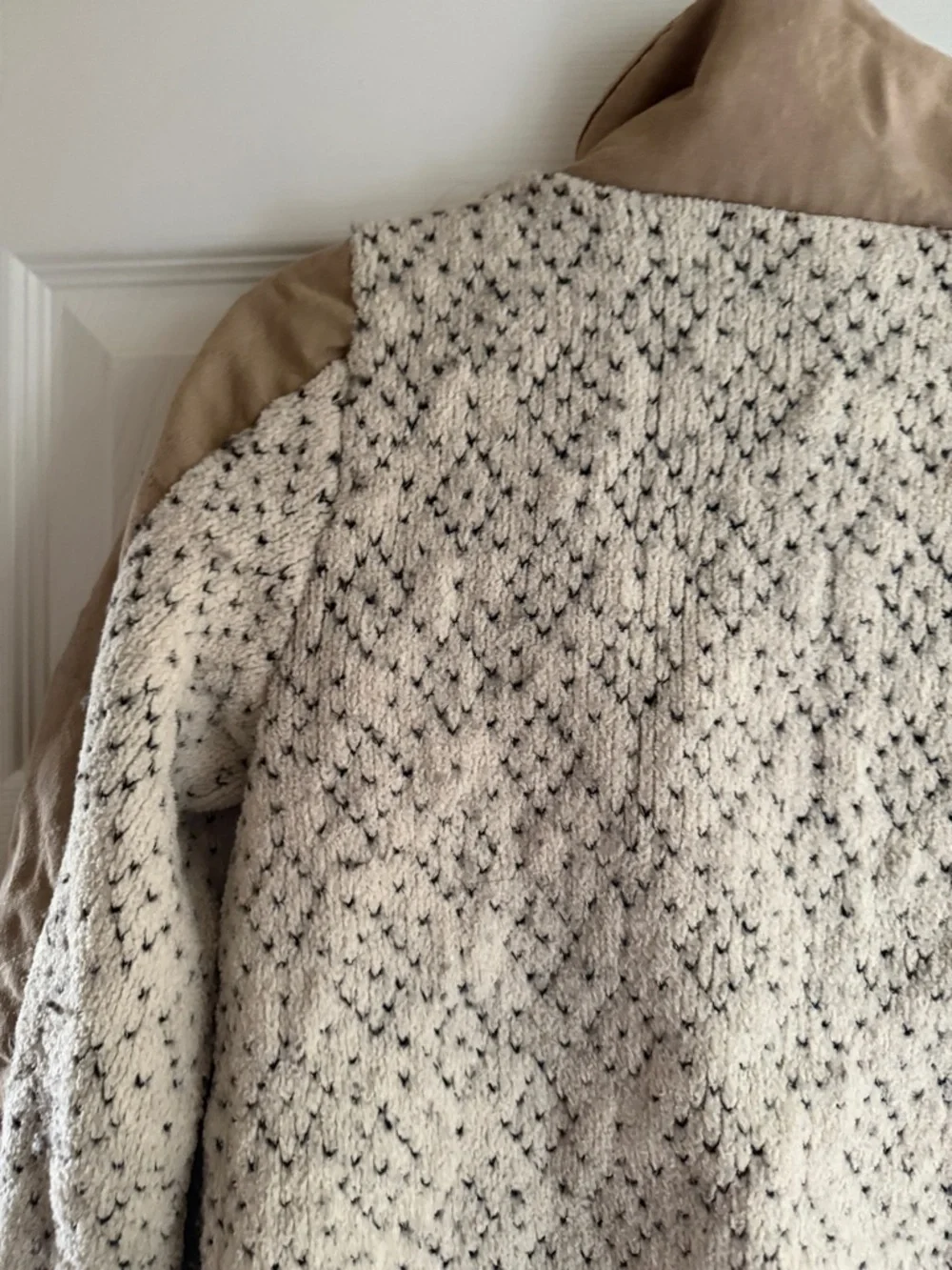 Sleeping on Snow Anthropologie Cream & Tan Contrast Women's Jacket - Picture 15 of 15